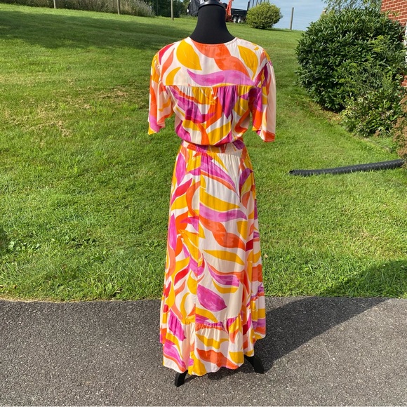 Anthropologie Abel the Label ATL Swish Maxi BOHO HI-Low Women X-Small Dress - Picture 4 of 11